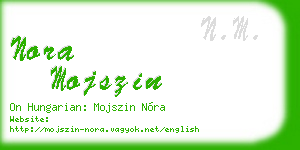 nora mojszin business card